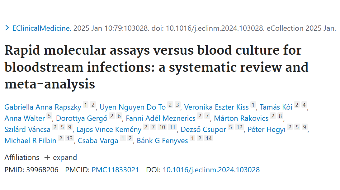 Rapid molecular assays versus blood culture for bloodstream infections
